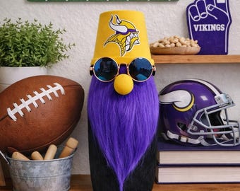 Minnesota Vikings Football Gnome - Tiered Tray Decor - Decal May Be Different Than One Shown