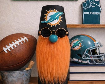 Miami Dolphins Gnome: Handmade Football Fan Decor
