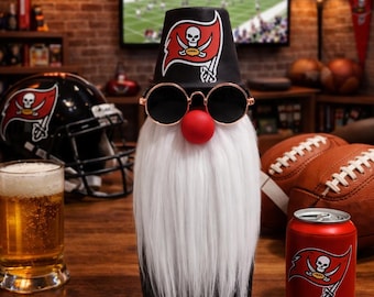 Buccaneers Football Gnome - NFL Tiered Tray Or Man Cave Decor - Gift For Buccs Fan