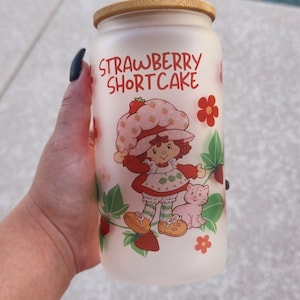 Strawberry shortcake glass cup