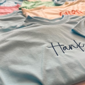Infant Baby Baggy Embroidered Bubble Romper Tshirt Personalized pt. 2 Color Options -  Baby  Toddler Baggy Bubble Romper