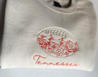 Adult Custom Embroidered Football Sand Crewneck- Customized Team