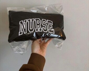 Nurse Arched Embroidered Crewneck Healthcare Worker
