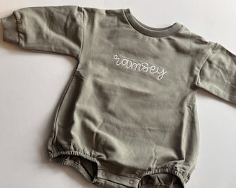 Personalized Baby Romper | Neutral Name Embroidered Body Suit