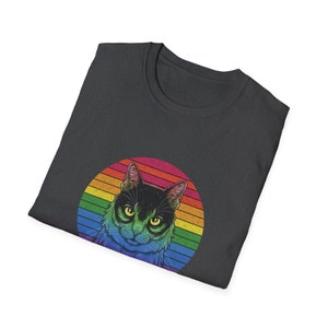 Sunset Cat Pride Tee: Embrace Equality in Style image 5