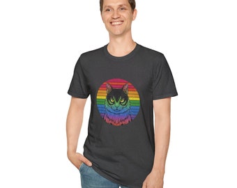 Sunset Cat Pride Tee: Embrace Equality in Style