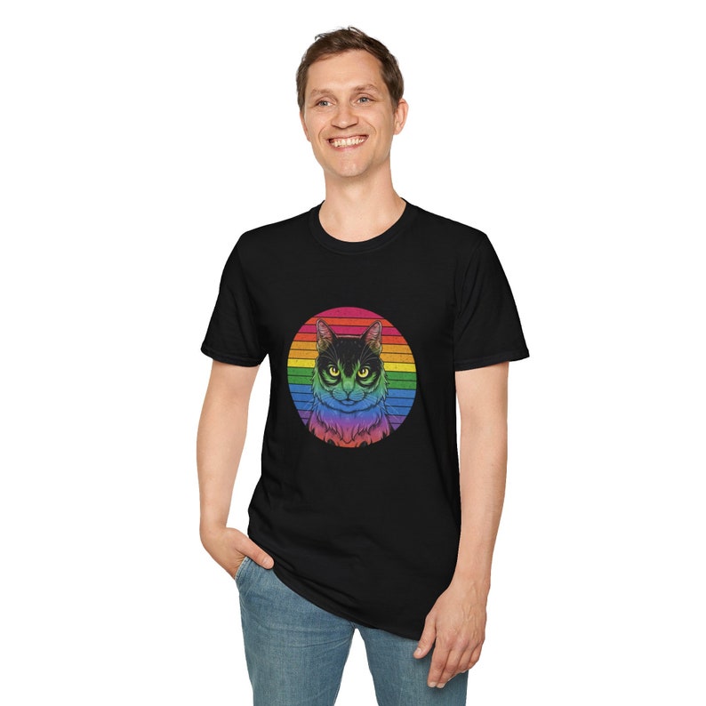 Sunset Cat Pride Tee: Embrace Equality in Style image 10
