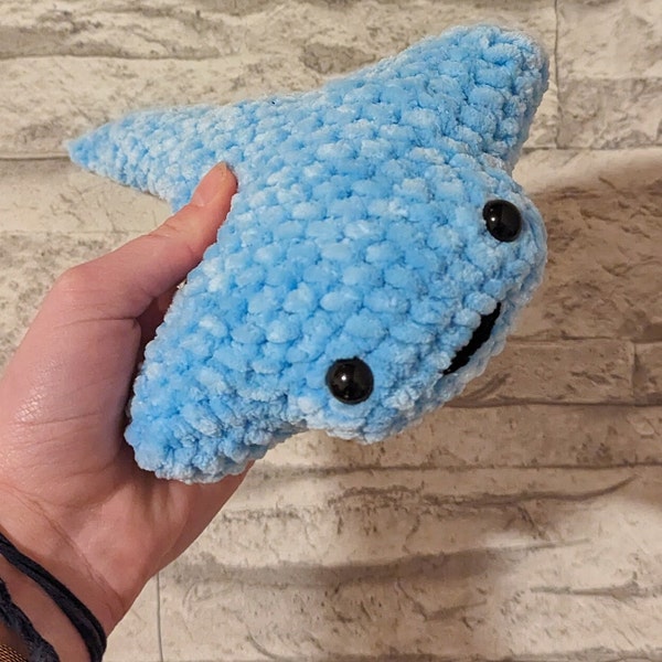 Gehäkelter Rochen / crochet Stingray Amigurumi Plüsch