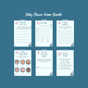 Baby Shower Game Bundle