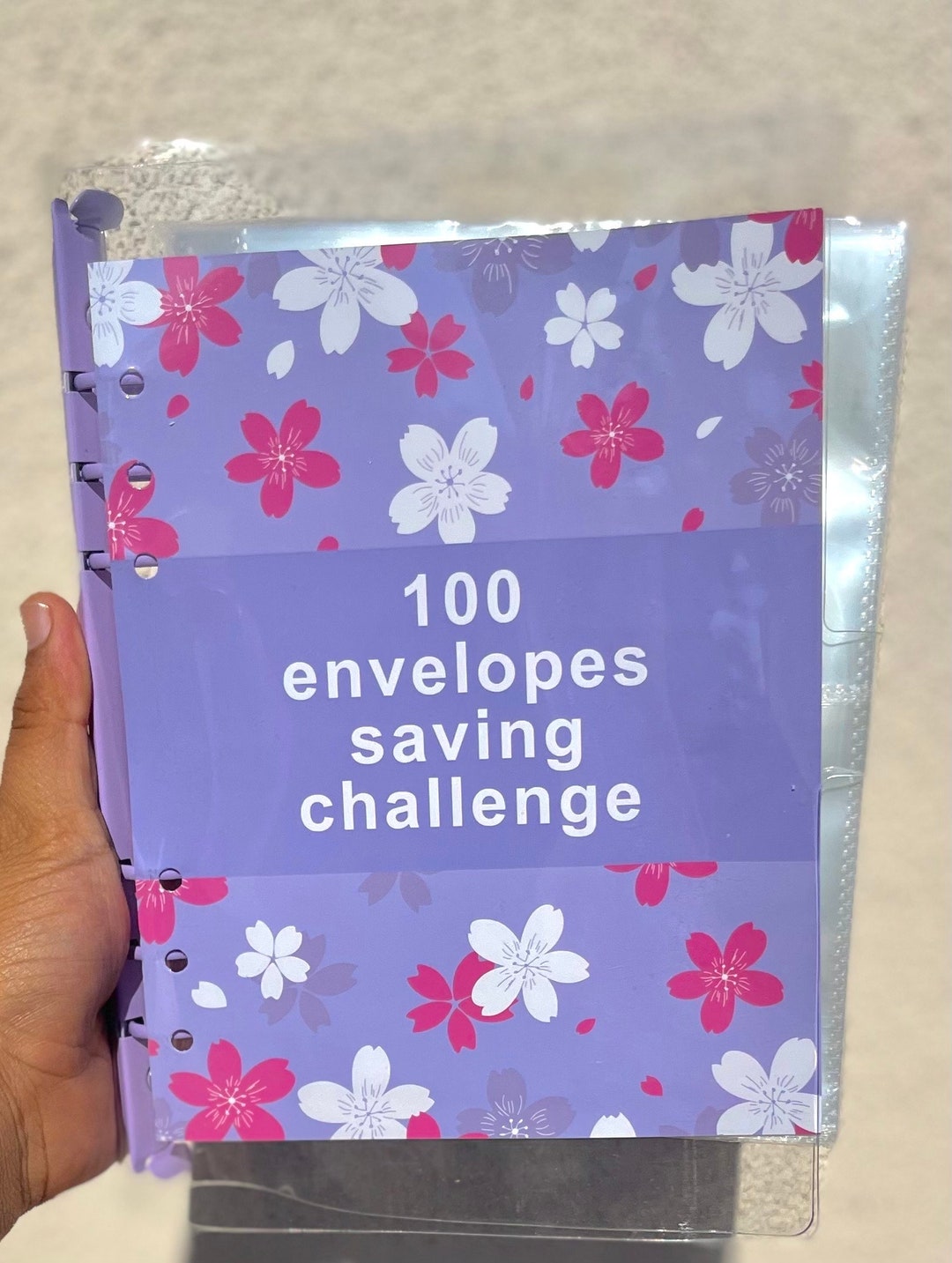 100 Envelope Challenge Binder: Clear Cash Saving Funds Notebook - Etsy