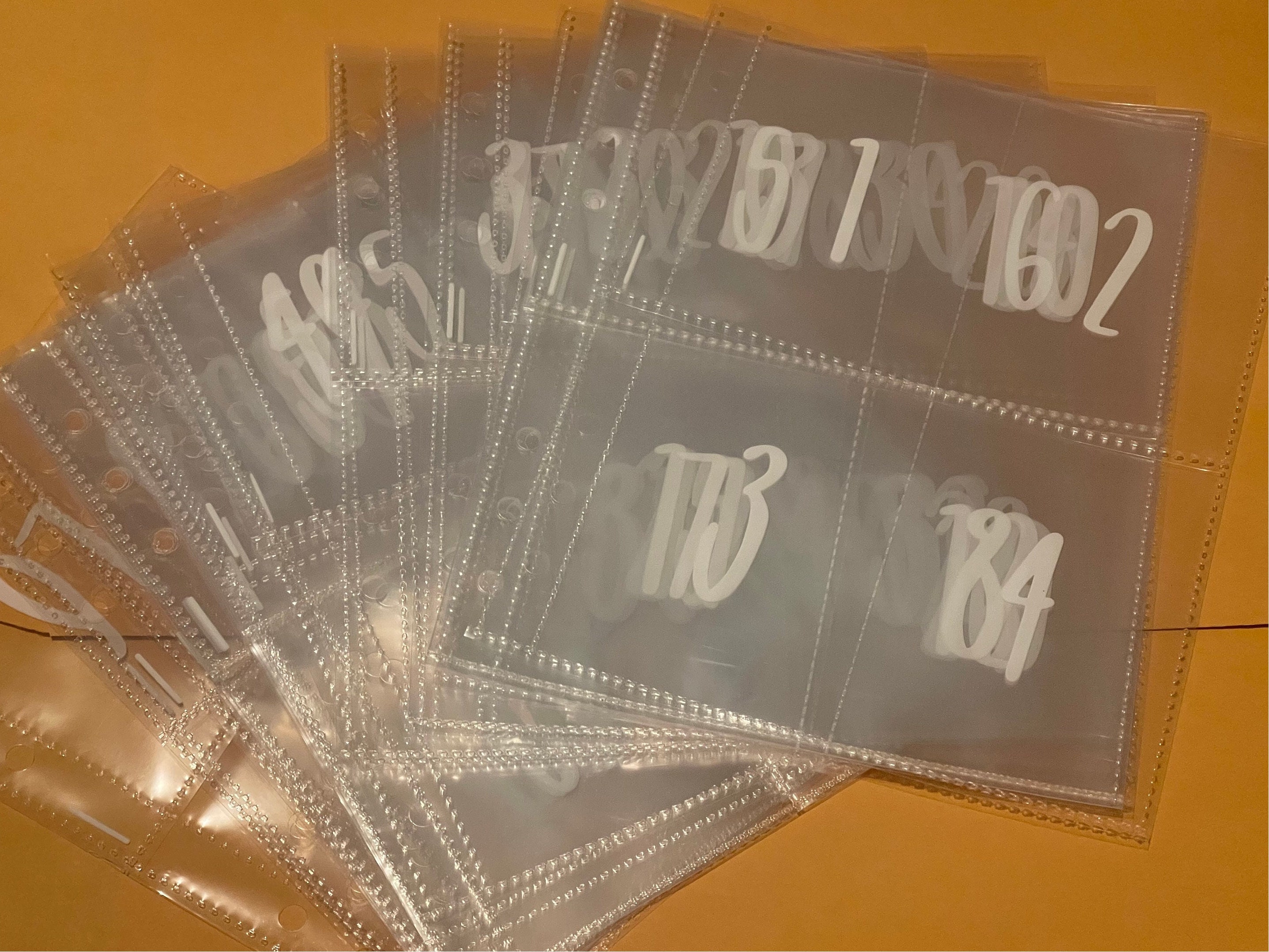 1-100 A5 Size Notebook Packets 25 Sheets Pockets With 1-100 Serial ...