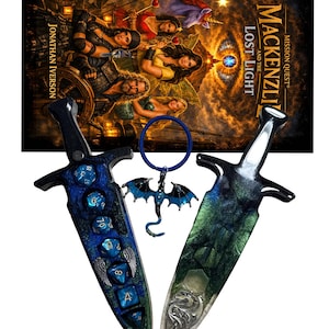 Mission Quest® Mackenzlie and the Lost Light - Role Playing Board Game Dice Sword With a Novel Story Book! 5x8 465 pages Soft Cover