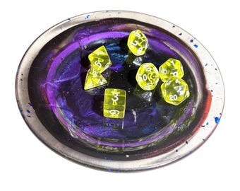 Bandeja de dados de resina personalizable: bandeja para juegos de rol hecha a mano