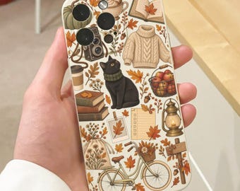 Cosy Autumn Cottage core Beige Phone Case for iPhone 18 17 16 15 14 13 12 11 11 Pro Max Mini 7 8 XR XS X Shockproof Phone Cover Custom