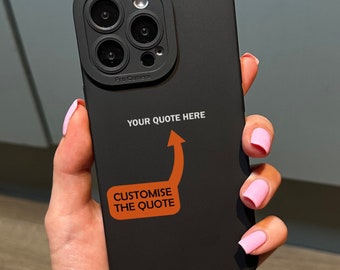 Custom Quote Phone Case with Quote for iPhone 17 16 15 14 13 12 11 11 Pro Max Mini 7 8 XR XS X Shockproof Phone Cover with Custom Quote