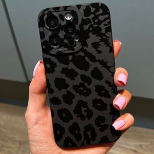 Leopard Print Phone Case for iPhone 17 16 15 14 13 12 11 11 Pro Max Mini 7 8 XR XS X Shockproof Phone Cover Customised Name Animal Print