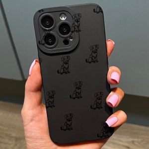 Labrador Dog Phone Case with Dog Sketch Design for iPhone 17 16 15 14 13 12 11 11 Pro Max Mini 7 8 XR X Shockproof Phone Cover Special Gift