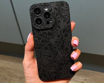 Floral Pretty Phone Case for iPhone 15 14 13 12 11 11 Pro Max Mini 7 8 XR XS X Shockproof Phone Cover with Customised Name