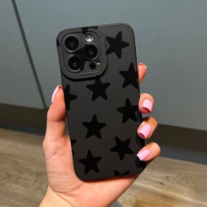 Capa de telefone com estampa de estrela com nome personalizado para iPhone 15 14 13 12 11 11 Pro Max Mini 7 8 XR XS X Capa de telefone à prova de choque com design de estrela