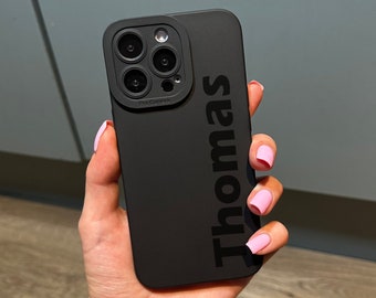 Funda personalizada con nombre para iPhone 17, 16, 15, 14, 13, 12, 11, 11 Pro Max, Mini, 7, 8, XR, XS, X. Resistente a golpes. Un regalo perfecto.