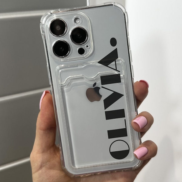 Funda para teléfono con tarjetero personalizado para iPhone 17, 16, 15, 14, 13, 12, 11, Pro Max, Mini, 7, 8, XR, XS, X, funda tipo cartera a prueba de golpes