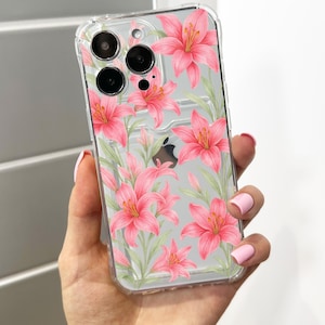 Rosa Hibiskus Blumen Floral Kartenhalter Handyhülle für iPhone 16 15 14 13 12 11 11 Pro Max Mini 7 8 XR Brieftasche Stoßfest Handyhülle Benutzerdefinierter Name