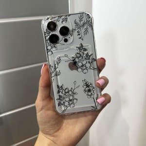 Étui pour téléphone floral mignon avec porte-cartes pour iPhone 15 14 13 12 11 11 Pro Max Mini 7 8 XR XS X Etui portefeuille antichoc avec nom personnalisé