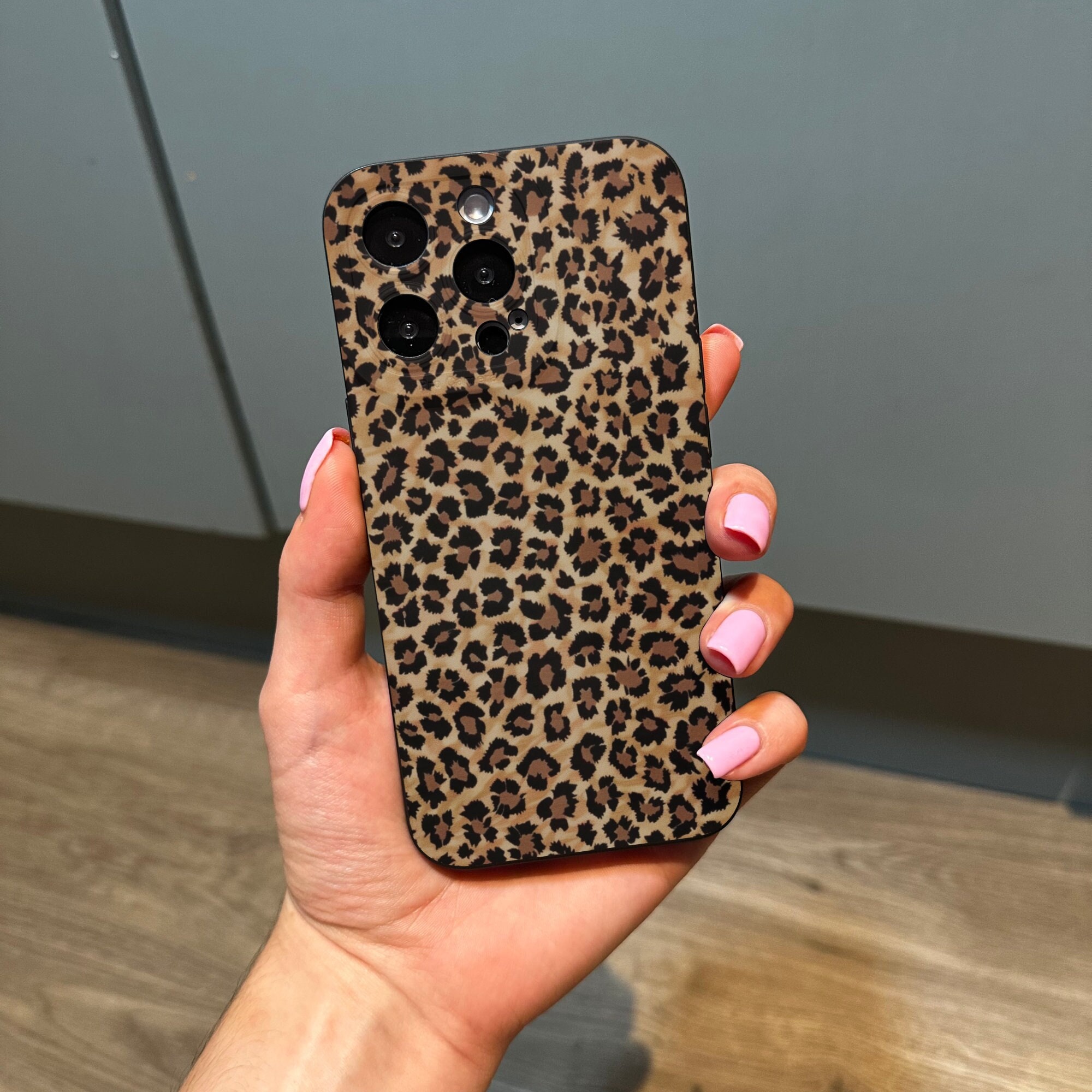 Cheetah Leopard Print Black Phone Case for iPhone 17 16 15 14 13