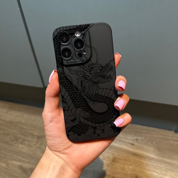 Coque De Téléphone 3D Serpent Noir - Pour IPhone 11 à 16 Pro Max - TPU