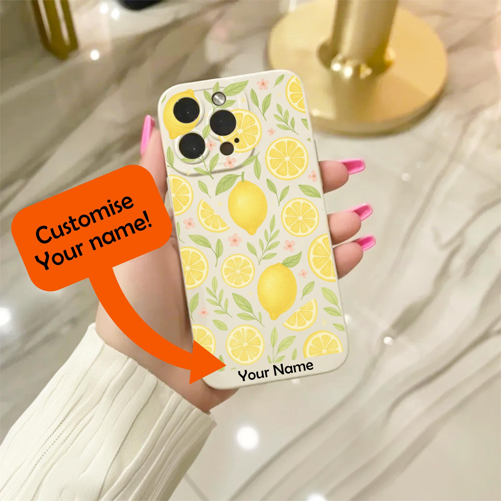 Lemon Pattern Floral Phone Case for iPhone 17 16 15 14 13 12 11 11