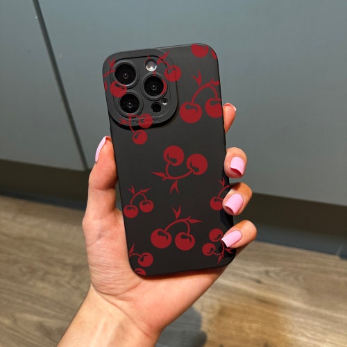 Small Black Heart Phone Case for iPhone 17 16 15 14 13 12 11 11