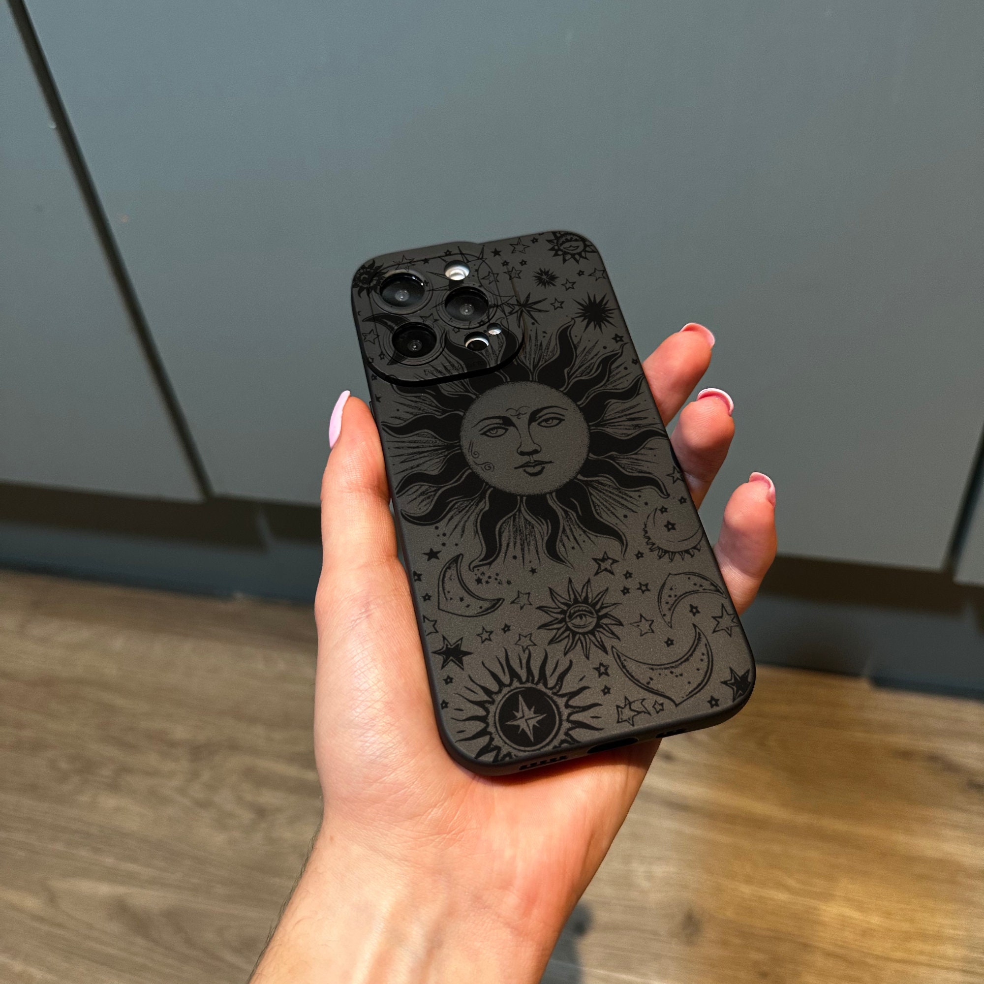 Sun Moon and Star Phone Case for iPhone 15 14 13 12 11 11