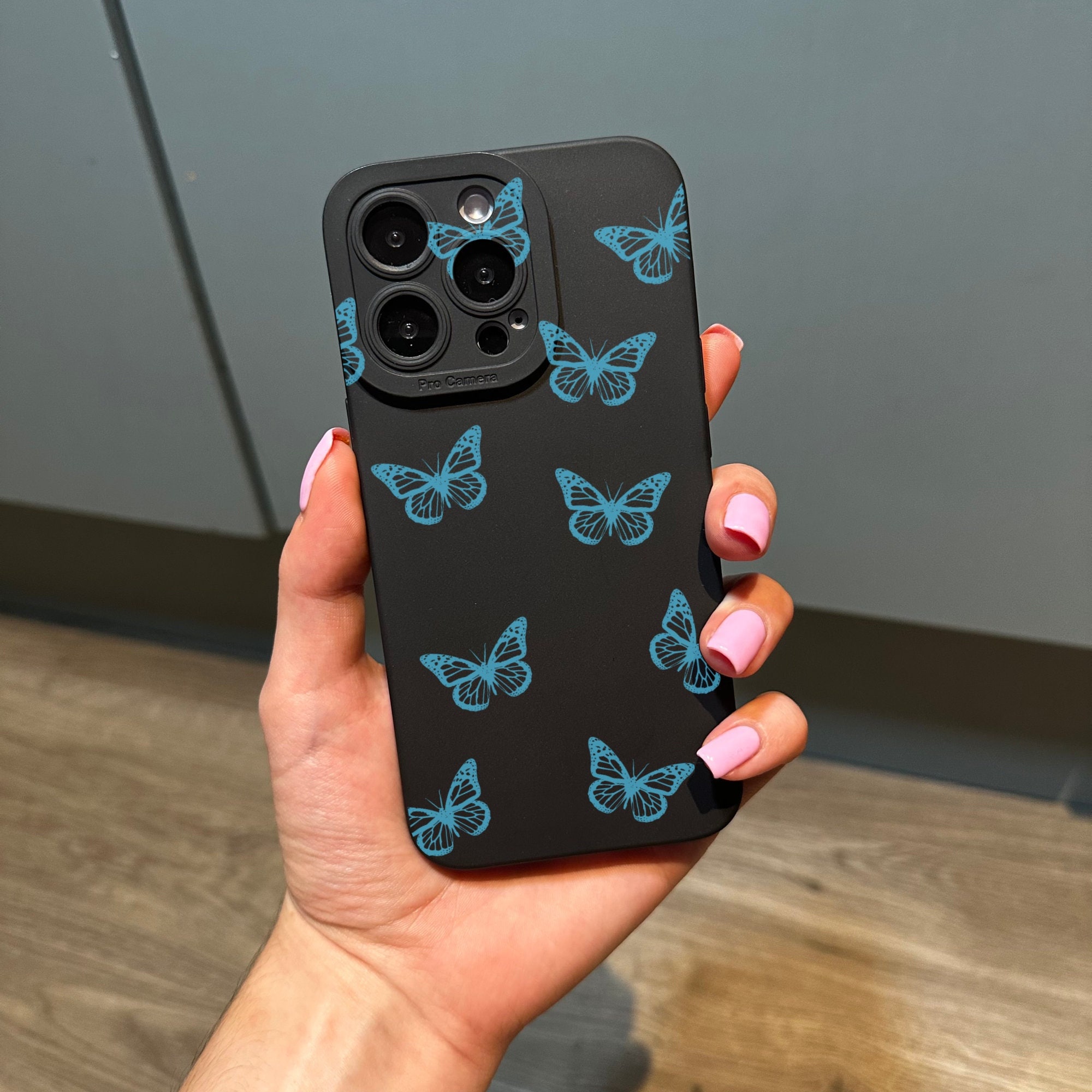 Blue Butterfly Phone Case - Etsy