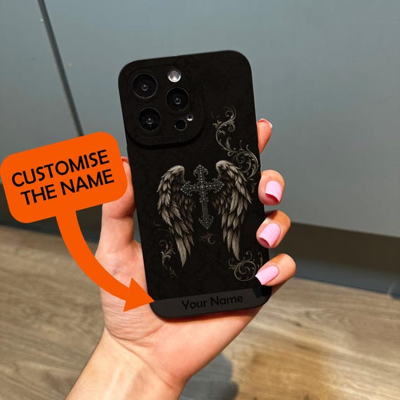 Custom Personalized Memorial Wing Heart Phone Case - Memorial Gift Idea