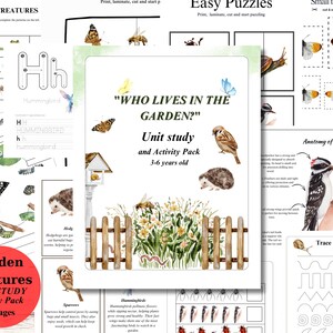 Garden Creatures Unit Study and Activity Pack