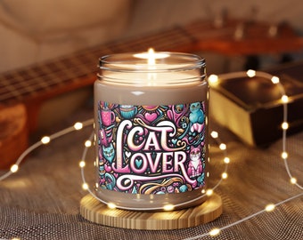 Bougies parfumées Pastel Dreams Cat Lover, 9 oz - Trois choix de parfums