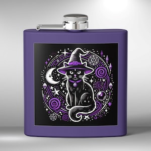 Häxkatt i rostfritt stål: Spöklikt Halloween-glas