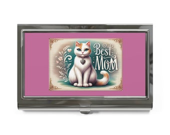 Best Mom - Cat Lover -Business Card Holder