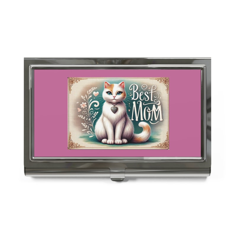 Best Mom - Cat Lover -Business Card Holder