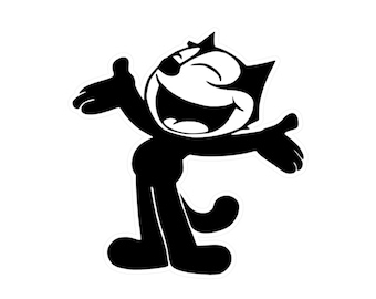Vinyldekaler med katten Felix: Kiss-Cut-klistermärken för dekoration