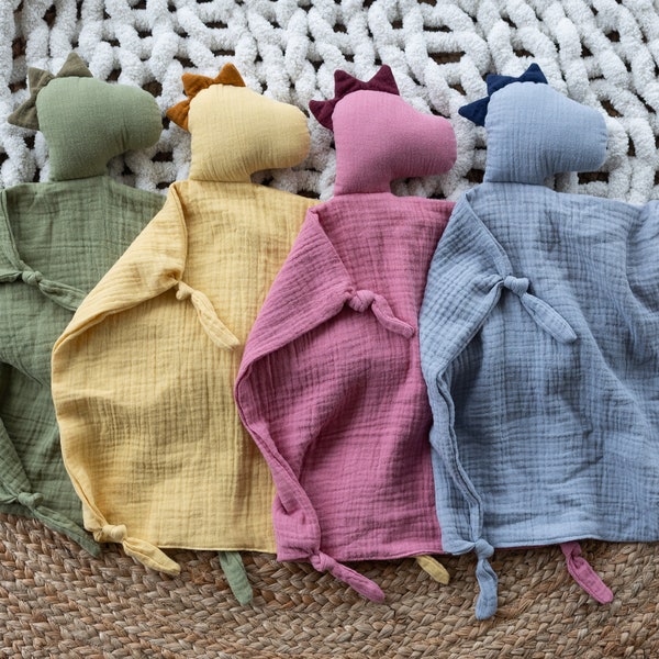 Pink Dinosaur Security Blanket Etsy