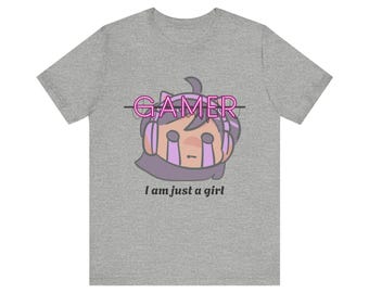 Gamer Girl Tee, Casual Gamer Shirt, Fun Gift for Gamers, Video Game Apparel, Cute Gaming Top