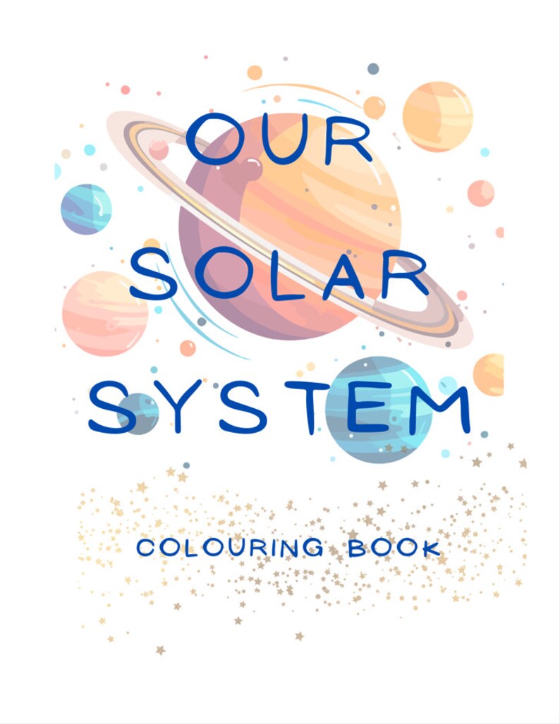SOLAR SYSTEM - Printable Colouring Book for Kids - Etsy UK