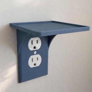Uttagshylla för duplexuttag – Väggplatta för telefoner, smarta enheter och små tillbehör