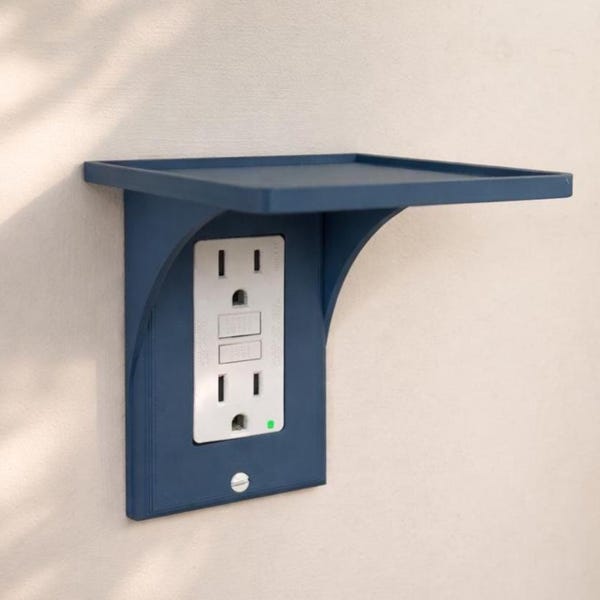 Outlet Shelf for Decora Outlets – Wall Plate Organizer for Phones, Smart Devices & Small Accessories