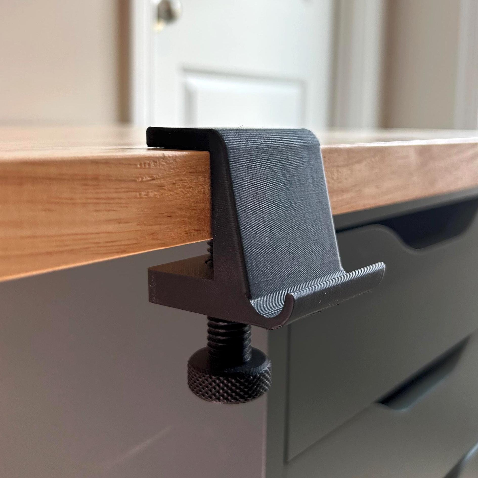 Clamp-On Phone Stand: Adjustable Desk & Bedside Mount