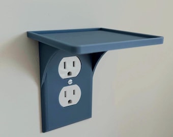 Outlet Shelf for Duplex Outlets – Wall Plate Organizer for Phones, Smart Devices & Small Accessories