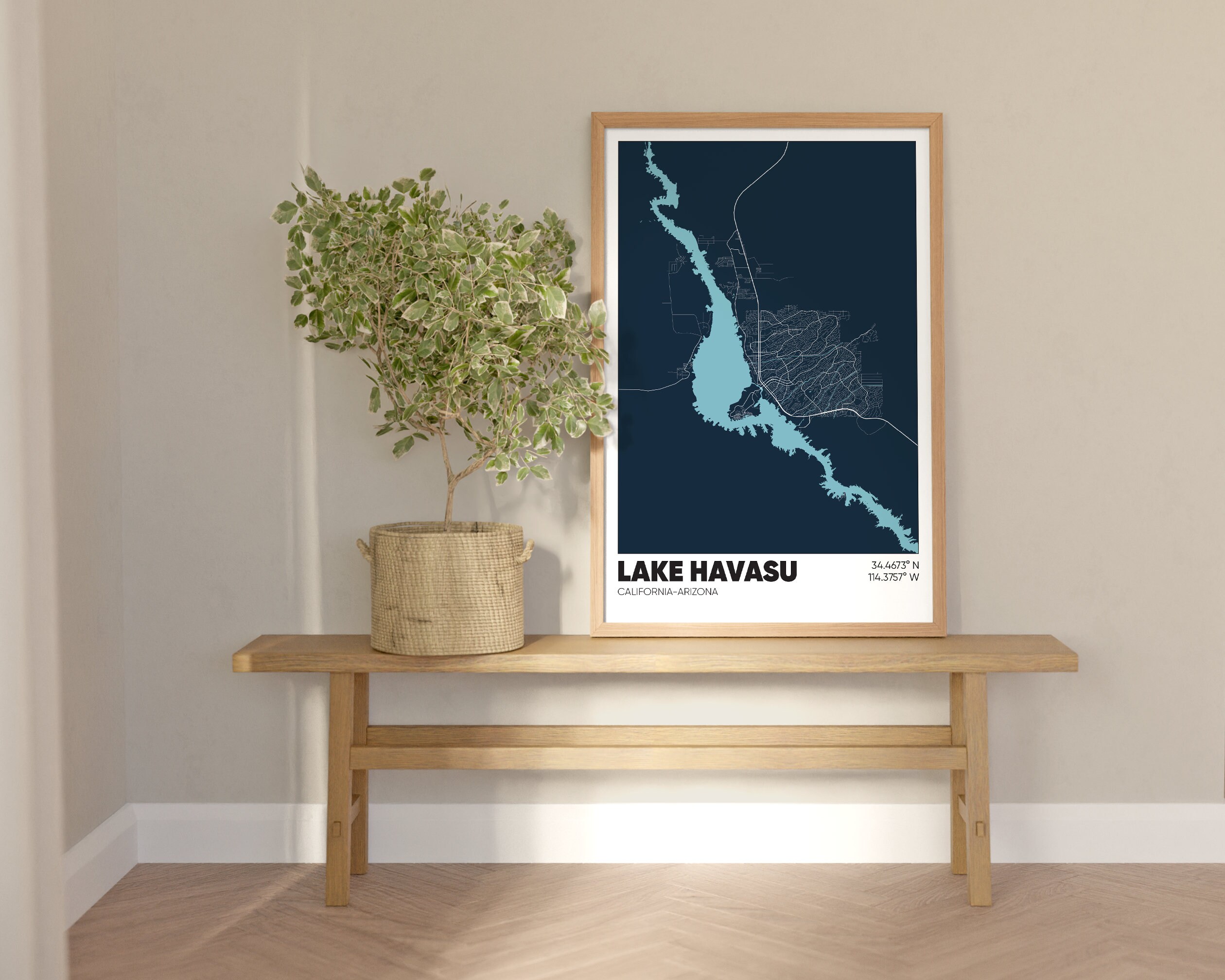 Lake Havasu Map Print California Wall Art Lake Havasu Arizona Poster Lake havasu map print california wall art lake havasu arizona poster