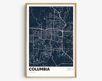 Columbia University 1902 Lithograph Poster | Fine Art Print - Etsy