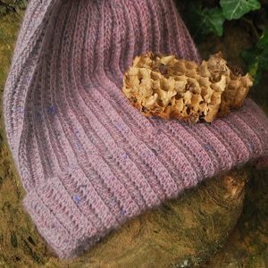Pink Crochet Beanie Pattern: Forest Snow Hat (PDF Download)